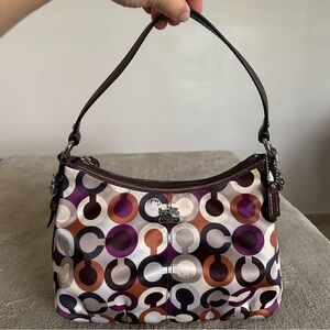 Coach C Logo Sateen Fabric & Leather Mini Bag